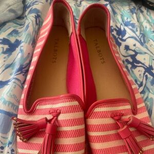 Talbots Women's Pink Striped Loafers